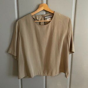 Beige Silk Blouse
